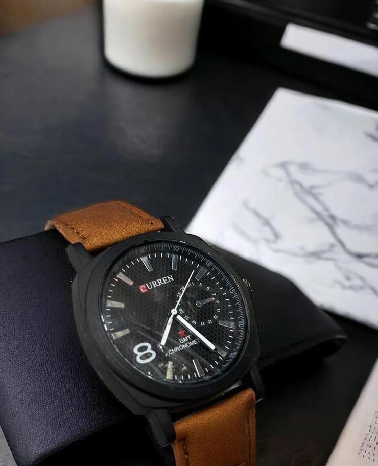 Men's Quartz Analog Watch leather strap