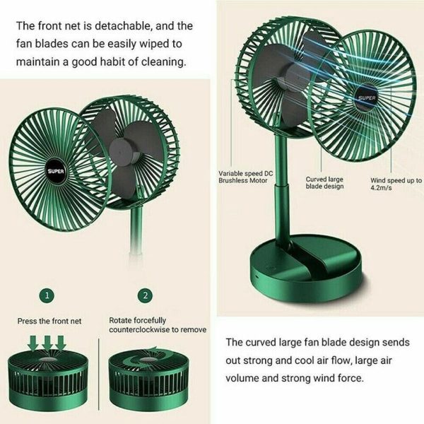 3 Speeds Adjustable Height Fan (non-chargeable) (random Color)